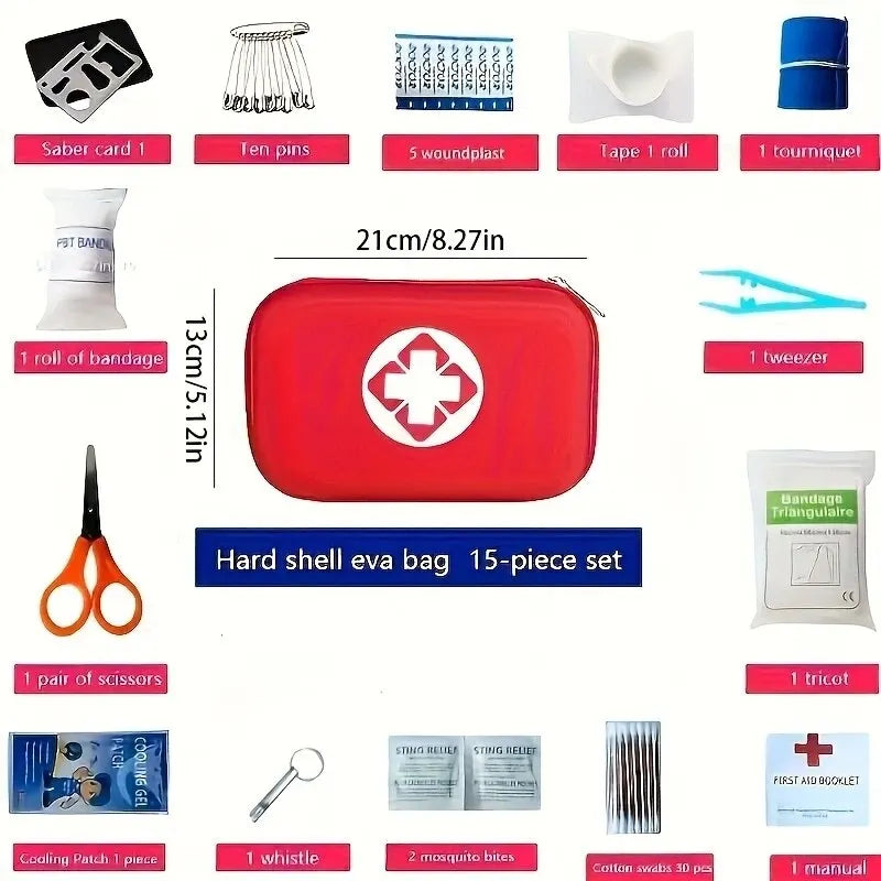 184pcs First Aid Kit Multi-purpose Emergency Medical SuppliesPortable